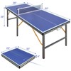 VisioGear Game Table, Foldable Tennis Table, Portable Ping Pong Table Set for Indoor Outdoor - 3 of 4