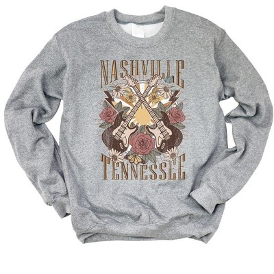 Simply Sage Market Women's Graphic Sweatshirt Nashville Retro Flowers