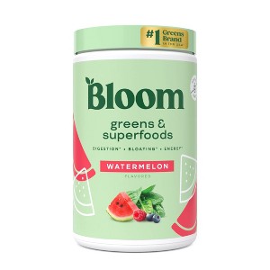 BLOOM NUTRITION Greens and Superfoods Powder - Watermelon - 5oz/25 Servings - 1 of 4