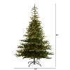 8ft. Layered Spruce Artificial Christmas Tree with 650 Clear Lights & 1561 Branches – Lush Festive Holiday X-Mas Tree - 2 of 4