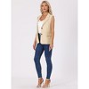 INSPIRE CHIC Women's Sleeveless Business Casual Work Office Suit Vest Jacket - 4 of 4