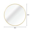 FONTOI 36 Inch Bathroom Mirror Round Metal Frame Wall Mounted Mirror with Shatter Resistant Backing for Modern Bedroom Entryway, Gold, 36"*36"*1.1" - 3 of 4