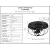 Urban Ambiance Luxury Farmhouse Outdoor Ceiling Light 7.875''H x 14.5''W,  Charcoal Finish,  Kenner Collection, UHP1430 - 4 of 4