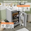 TIRAMISUBEST 20" Bathroom Vanity with Ceramic Sink, Bathroom Vanity Cabinet with Soft Close Door, Adjustable U-Shaped Shelf, Door Storage Rack - 4 of 4