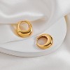 Chunky Gold Huggie Earrings - 18K Gold Plated, Hypoallergenic Hoops for Women & Men - 4 of 4