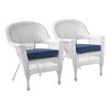 HomeStock Zen Zone Chair Set of 2, Durable Resin Wicker, Weather-Resistant with Cushions - 2 of 4