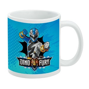 Power Rangers Dino Fury Blue Ranger Ceramic Coffee Mug, Novelty Gift Mugs for Coffee, Tea and Hot Drinks, 11oz, White - 1 of 4
