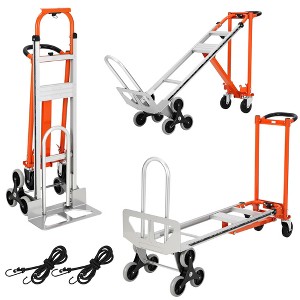 Carbon Steel 3 In 1 Folding Cart - Multifunctional Folding Cart, Folding Utility Cart, Upright Folding Cart, Tilted Back Cart, Flat Capacity Cart - 1 of 4