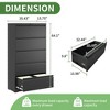 Munora - 5-Drawer Lateral File Cabinet with Lock - Wide Storage for Letter/Legal/A4 Files - Black - 3 of 4