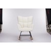 DOMETOUR Upholstered Glider Rocker with High Backrest, Reading Chair Modern Rocking Accent Chairs for Living Room, Nursery, Bedroom - 2 of 4