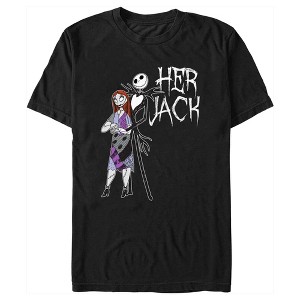 Men's The Nightmare Before Christmas Her Jack and Sally T-Shirt - 1 of 4