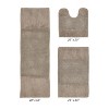 Granada 3 Piece Bath Rug Set 100% Premium Cotton Tufted Non-Slip Backing Bathmats for Bathroom, Super Soft Absorbent, Machine Washable - 2 of 4