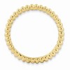 Black Bow Jewelry 1.5mm 14k Yellow Gold Plated Sterling Silver Stackable Beaded Band - 2 of 4