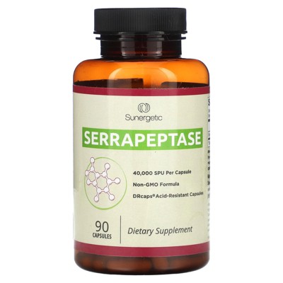 Sunergetic Serrapeptase, 18 mg, 90 Capsules