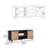 NicBex TV Stands for 60 inch TV,Modern Entertainment Center with 2 Cabinets and 3 Shelves,TV Console for Living Room, Bedroom, Home,Brown - 3 of 4