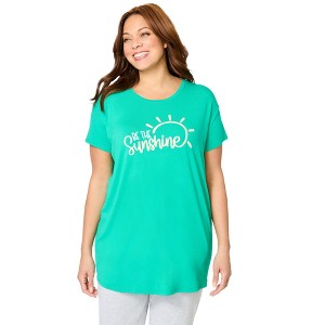 Dreams & Co. Soft Pj Tunic Tee - 1 of 4