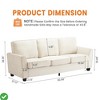 83" Modern Chenille Sofa - 3-Seater Deep Seat Couch with Removable Cushions - 2 of 4