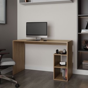 NicBex Minimalist Computer Desk with Open Storage Compact Workstation for Home Office & Small Spaces - 1 of 4