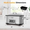 Heynemo Programmable 8 Quart Slow Cooker, 12 in 1 Multi-Cooker Food Warmer with Digital Timer & Temp Control, Stainless Steel - 2 of 4