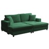 Mjkone Oversized Chaise Lounge Chair Indoor, 85" W Corduroy Upholstered Modern Sofa Couch With 2 Movable Ottomans, Comfy Lazy Sofa Chair - 4 of 4