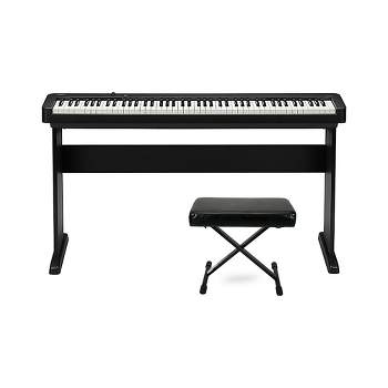 Casio CDP-S110 Digital Piano With CS-46 Stand and PL1250 Bench Black