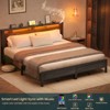 Aheaplus Platform Bed Frame with Charged Station and LED Lights - 4 of 4