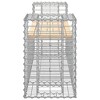 vidaXL Solid Wood Pine Garden Bench with Gabion Design, Galvanised Steel Base, and Attached Planter Boxes - Compact and Versatile for Outdoor - 4 of 4