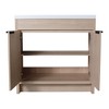 ChicFurnit Bathroom Vanities 36 Inch Freestanding Bathroom Vanity With White Resin Sink Soft Close Doors for Bathroom, Beige, 35.44"*18.13"*34.06" - 4 of 4