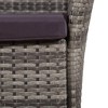 vidaXL Garden Furniture Set Gray Poly Rattan Standard Removable Covers - 4 of 4