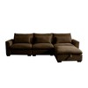 122" Corduroy Cloud L-Shaped Modular Sectional Sofa with Deep Seat & Storage Ottoman - 4 of 4
