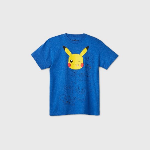 Boys Short Sleeve Pokemon T Shirt Blue Target - roblox characters tee for boys old navy