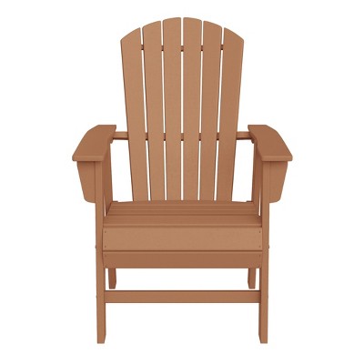 Teak Shell-Back Adirondack Outdoor Dining Chair