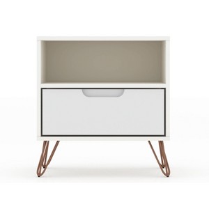 1.0 Rockefeller Nightstand - Manhattan Comfort - 1 of 4