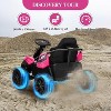 24V Ride-on Toys for Big Kids, Electric Four Wheeler with Parent Remote, Bluetooth Music, Horn, 4 Shock Absorbers, Dual 12v Batteries, Pink - 4 of 4