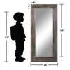 Wooakway Distressed Solid Wood Accent Mirror Vintage Full Length Mirror Retro Leaning Mirror Weathered White/Antique Brown/Charcoal - 3 of 4