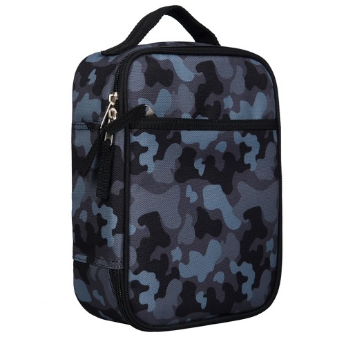 Wildkin Eco Black Camo Backpack Lunchbox Set Monogram 