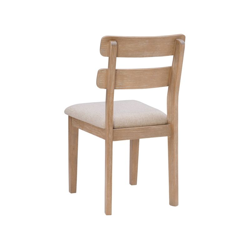 Darden Ladder Back Upholstered Dining Side Chair Natural - Powell, 6 of 11
