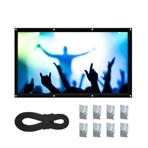 Minolta Mini Projector deals and 100” Projector Screen