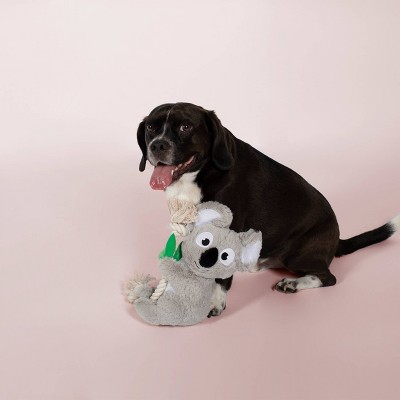 Fringe Studio Koala Spielzeug Mit Extra Lautem Quietscher & Seil | Süßes Plüschtier Für Hunde