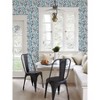NuWallpaper Jane Peel and Stick Wallpaper Blue: Removable Vinyl, Self-Adhesive, Smooth Finish, 28.2 Sq Ft Coverage - 2 of 4
