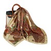 Anna-Kaci Women's Satin Square Scarf with Paisley Print Pattern 35.5×35.5 Inches - 2 of 4
