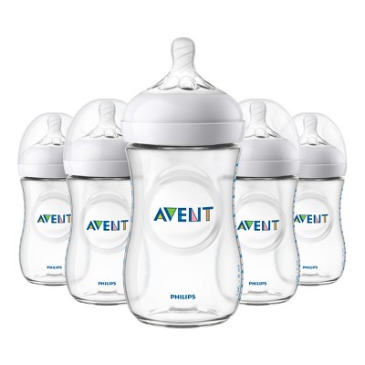 Philips Avent Natural Baby Bottle - Clear - 9oz - 5pk