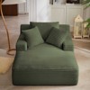 AENKYO Oversized Corduroy Sleeper Sofa Bed & Cloud Lounge Chair,2 Pillows | Boneless Upholstered Chaise for Living Room - 2 of 4