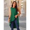 Seta T Women's High Low Hem Sleeveless Crew Neck Dressy Casual Shirts - 4 of 4
