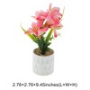 Unique Bargains Artificial Plants Five-Headed Daffodil Bonsai Plastic 2.76"x2.76"x9.45" 1 Pcs - 3 of 4