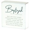 Dicksons Baptized Double Sided Encouraging Verse Customizable Distressed Finish White 3 x 3 MDF Mini Tabletop Plaque - 2 of 2
