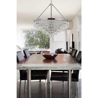 Polished Chrome Crystal 8-Light Chandelier