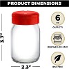 Tribello Glass Spice Shaker Jar For Salt And Pepper Seasoning Shaker, With Dual Flap Lid Perforated And Pouring Top - 6 Oz - Set of 2- Red - 2 of 4