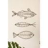 Wire Fish Wall Art, 6" Tall, Black Metal Finish, Coastal Wall Decor (2 X Set of Three) By Kalalou - 3 of 4