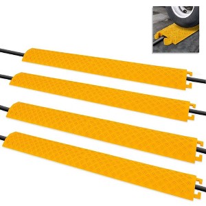 Pyle -Channel Cable Protector Cover Ramps, Heavy-Duty - 1 of 4